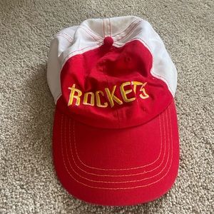 Red and white rockets hat